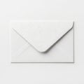 Single white envelope on plain background Royalty Free Stock Photo