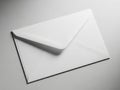 Single white envelope on surface Royalty Free Stock Photo