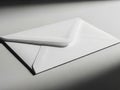Single white envelope on surface Royalty Free Stock Photo