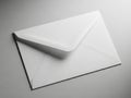 Single white envelope on surface Royalty Free Stock Photo