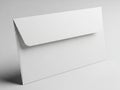 Single white envelope on table Royalty Free Stock Photo