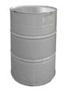 Single white metallic barrel