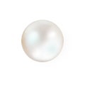 Single white natural oyster pearl with nacre mother of pearl out