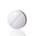 Single white pill Royalty Free Stock Photo