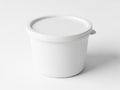 Single white plastic container isolated on white background Royalty Free Stock Photo