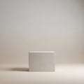 Single white rectangular block against a gradient background Royalty Free Stock Photo