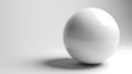 Single white sphere on a plain background Royalty Free Stock Photo