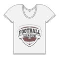 Single white T-Shirt with Football Label