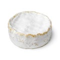 Single whole Ecume de Wimereux, French cheese on white background
