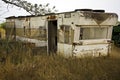 Single wide trailer house rusty trash trashy mobile home Royalty Free Stock Photo