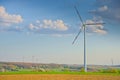 A single wind turbine in fine weather Royalty Free Stock Photo