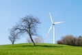 Single wind turbine Royalty Free Stock Photo