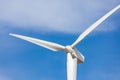 Single Wind Turbine Over Dramatic Blue Sky Royalty Free Stock Photo