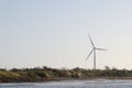 Single wind turbine, part of the windfarm at Wattle Point, South Australia.