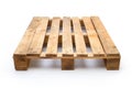 Single wooden pallet isolated on white background. Generative AI Royalty Free Stock Photo