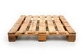 Single wooden pallet isolated on white background. Generative AI Royalty Free Stock Photo
