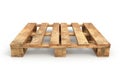 Single wooden pallet isolated on white background. Generative AI Royalty Free Stock Photo