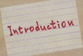 Single word Introduction