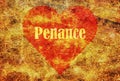 Single word Penance Royalty Free Stock Photo