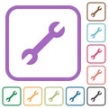 Single wrench simple icons