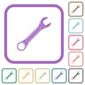 Single wrench simple icons