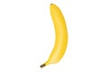 Single yellow banana isolated against a white background Royalty Free Stock Photo