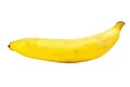 Single yellow banana isolated on white background Royalty Free Stock Photo