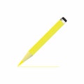 Single yellow graphite pencil 3D with eraser school office supply object Royalty Free Stock Photo