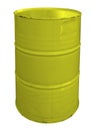 Single yellow metallic barrel