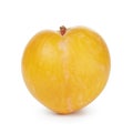 Single yellow plum Royalty Free Stock Photo