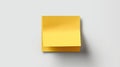 A single yellow sticky note isolated on a white background Royalty Free Stock Photo