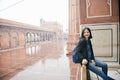 Single young woman exploring Jama Masjid, Delhi Royalty Free Stock Photo