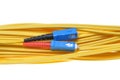 Singlemode fiber patchcord SC-PC Royalty Free Stock Photo