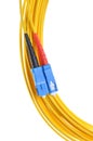 Singlemode fiber patchcord SC-PC Royalty Free Stock Photo