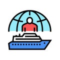 singles cruise color icon vector illustration
