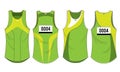 Singlet running sports design vector template