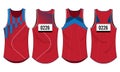 Singlet running sports design vector template