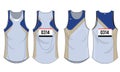 Singlet running sports design vector template