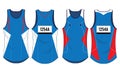 Singlet running sports design vector template