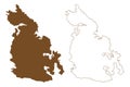 Singo island Kingdom of Sweden map vector illustration, scribble sketch SingÃÂ¶ map Royalty Free Stock Photo