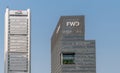 Singtel and FWD towers with garden in Singapore