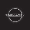 Singularity. Logo of black hole Royalty Free Stock Photo