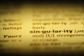 singularity word dict Royalty Free Stock Photo