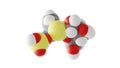 sinigrin molecule, allyl glucosinolate, molecular structure, isolated 3d model van der Waals