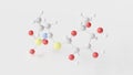 sinigrin molecule 3d, molecular structure, ball and stick model, structural chemical formula allyl glucosinolate