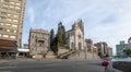 Sinimbu Street and Santa Teresa D`Avila Cathedral - Caxias do Sul, Rio Grande do Sul, Brazil Royalty Free Stock Photo