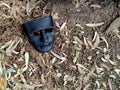 sinister black mask found in rituals