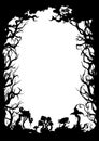 Sinister forest silhouette frame