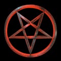 Sinister inverted occult pentagram Royalty Free Stock Photo