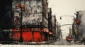 Sinister Sewers: Abandoned 34th St-herald Sq Ink Painting